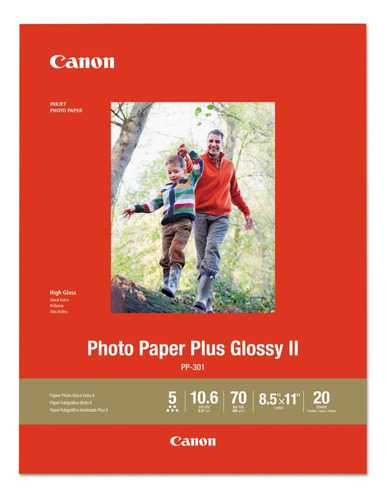 Canon Papel Fotografico Plus Glossy Ii 8.5 X 11 20 Hojas