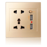 Modulo Enchufe Con Usb Doble Toma Cargador Celular Pared