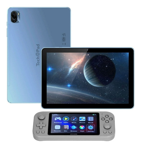 Bundle Tablet Techpad Z10 4gb 64gb 4g Android 13 + Portatil Color Azul