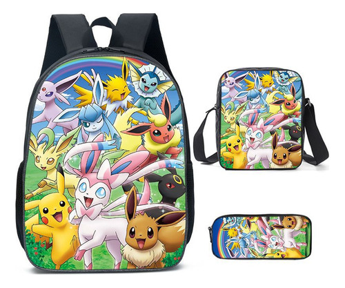 Mochila Escolar For Estudiantes Baokemeng Pokémon, Entrega En Una Sola Pieza