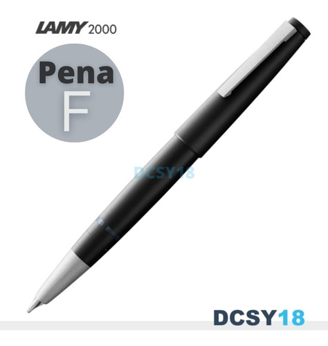 Caneta Tinteiro Lamy 2000 Black Makrolon Piston System Fina