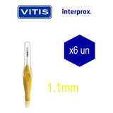 Cepillo Interprox Recto Mini 1.1mm Pack X6 Unidades