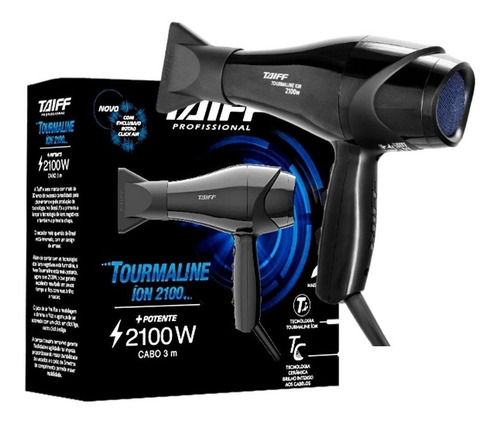 Secador Cabelos Taiff Tourmaline Ion Cerâmica 2000w-127/220v