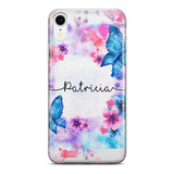 Capinha Para Celular Borboletas E Flores E Nome