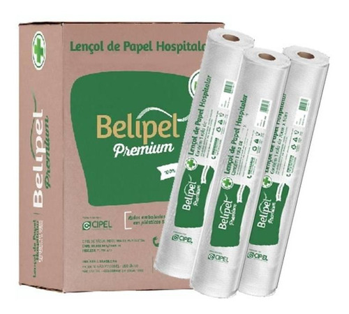 Lencol Hospitalar Belipel Premium 100% Celulose Sem Picote