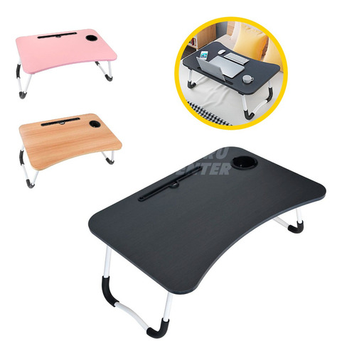 Mesa Suporte Multiuso Tomar Café Cama Sofá Notebook Forte Cor Preto