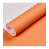 Papel Mural Pvc Texturizado Color Naranja Pack 5 Rollos