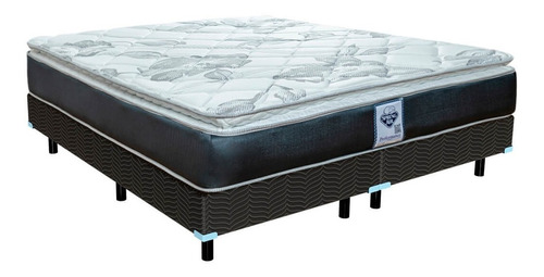 Colchón King Size + Box Spring Air Smith Sp Color Blanco