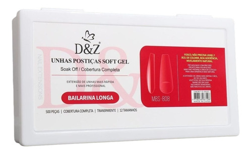 Postiça Bailarina Longa Soft Gel D&z Original - Mbs 808