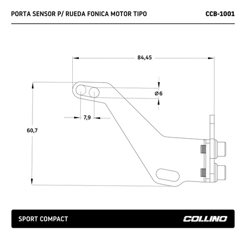 Porta Sensor Collino Fiat 1 Uno 128 147 Motor Tipo Polea Foto 2