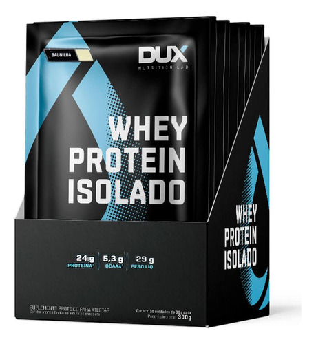 Whey Protein Isolado Sachê 30g Baunilha 10un Dux