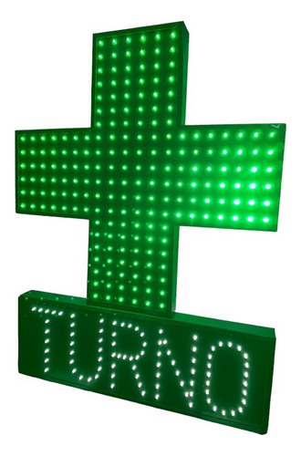 Combo: Cruz Led Farmacia 40x40cm + Cartel Led Turno 60x20cm