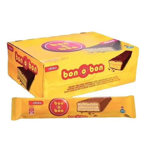 Oferta! Caja X 20 Obleas Bon O Bon Chocolate Leche 30g Arcor