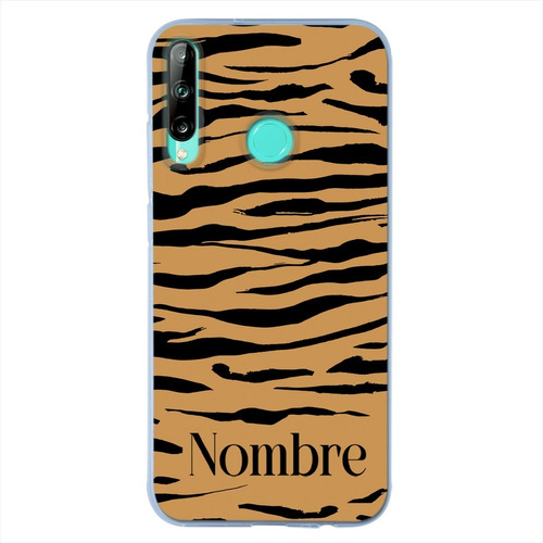 Funda Huawei Antigolpes Animal Print Tigre Con Tu Nombre