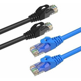 Cable Ethernet Cat6 (20 Pies 2 Unidades) Shd Cable De Conexi
