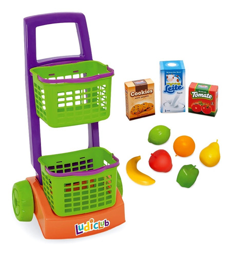 Carrinho De Compras Infantil Ludi Club - Usual Brinquedos