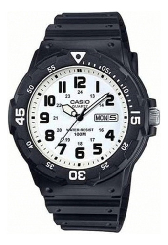 Reloj Casio Hombre Mrw-200h-7b Ultimo Disponible Color De La Malla Negro 1b Color Del Bisel Negro Color Del Fondo Blanco