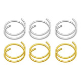 Anillos Para Labios, Aros Y Nariz, Acero Inoxidable, 6 Unida