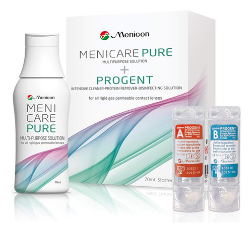 Solucion Progent + Menicare  Para Lentes Gaspermeables