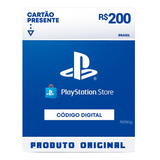 Cartão Card Playstation Store 200 Reais Psn Plus Ps4 Ps5 Br