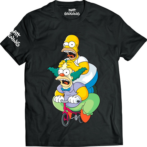 Playera Krusty Y Homero Simpsons En Triciclo 