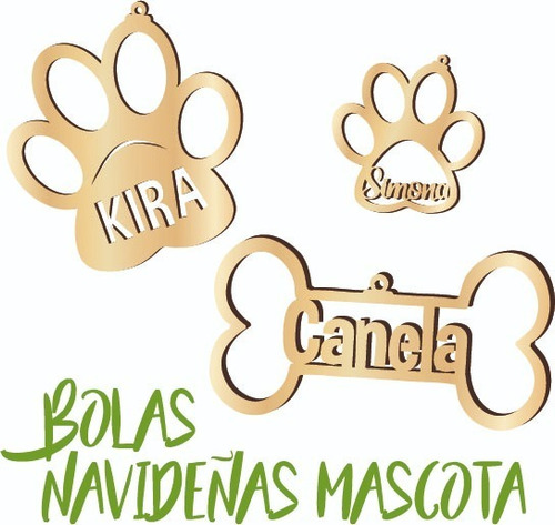 Decoración Bolas Árbol Navidad - Mascota Perro/gato (1 Unid)