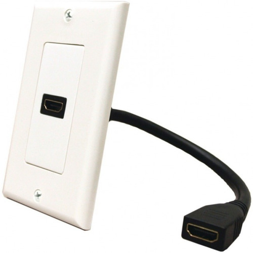 Faceplate Tapa Pared Hdmi C/cable 15cm. Todovision.