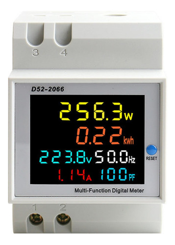 Medidor Digital 6 Em 1 Wattímetro Amperímetro Voltímetro