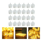 Pack 24 Velas A Pila De Led Con Efecto Llama