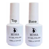 Duo Gel Base Y Top Coat Mussa De 15ml C/u Para Uñas