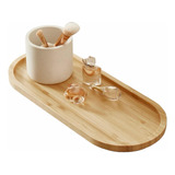 Bandeja De Bamboo Alargada Grande 44 Cm Tienda Mamá