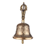 Campana De Bronce: Campana Budista Tibetana Con Oración, Bro