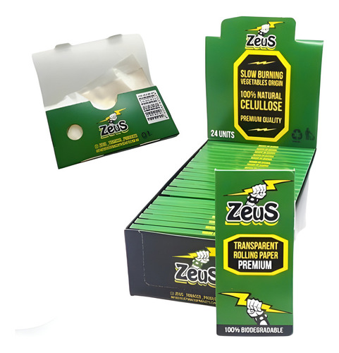 Zeus Papel Celulosa 100% Natural Transparent 50 Unidades