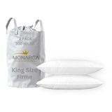 Almohada Hotelera Monarca 200 Hilos King Size Firme 2 Pack