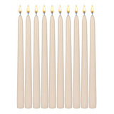 10 Velas Largas Beige 35cm Para Candelabro O Candil Aluzza