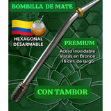 Premium!bombilla De Mate Argentina Acero Inoxidable Tambor D