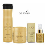 Ossono Argan Oro Líquido, Shampoo  Y Mascara Kit X3unid