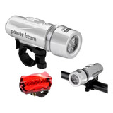 Luz Bicicleta Kit X2 Blanco Rojo Pila Linterna Led Multiuso Color Blanco - Rojo Nueva