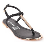 Priceshoes Sandalias Planas Dama 482trestenegro