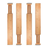 Juego De 4 Separadores De Cajones De Bambú