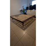 Cama Tatami De Madera Maciza De Dos Plazas, Poco Uso