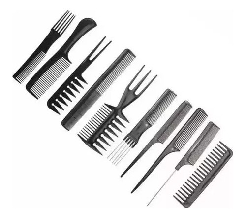 Kit 10 Pentes De Corte Cabeleireiro E Barbeiro Profissional