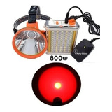 Foco Minero Lámpara Caza 800w Luz Roja 