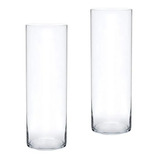 2 Tubo De Vidro Transparente Vaso Cilíndrico  10cm -20/ 30cm