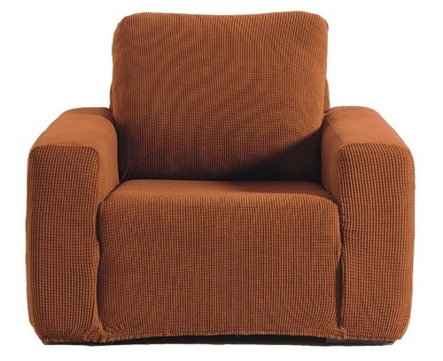 Cubre Sillon Individual Niza Siena Elastico Stretch Color Naranja Oscuro