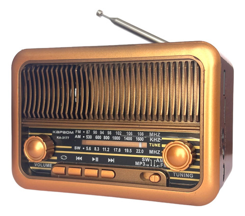 Radio Radinho Antigo Madeira Recarregavel Potente Vintage