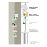 Esquinero Ducha Multiuso 4 Repisas Ajustable Baño / Jp Ideas