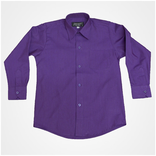 Camisa Manga Larga De Vestir Morado Más Tirantes Y Moño