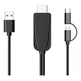 . Adaptador De Cable 2 En 1 Tipo C/micro Usb A Hdmi Para