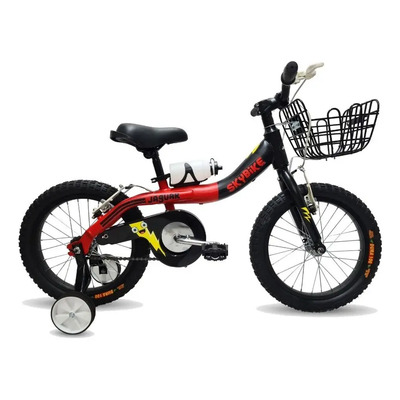 Bicicleta Black Panther Skybike Niño Infantil Ruedas Entrenadora Rodada 16 Color Rojo